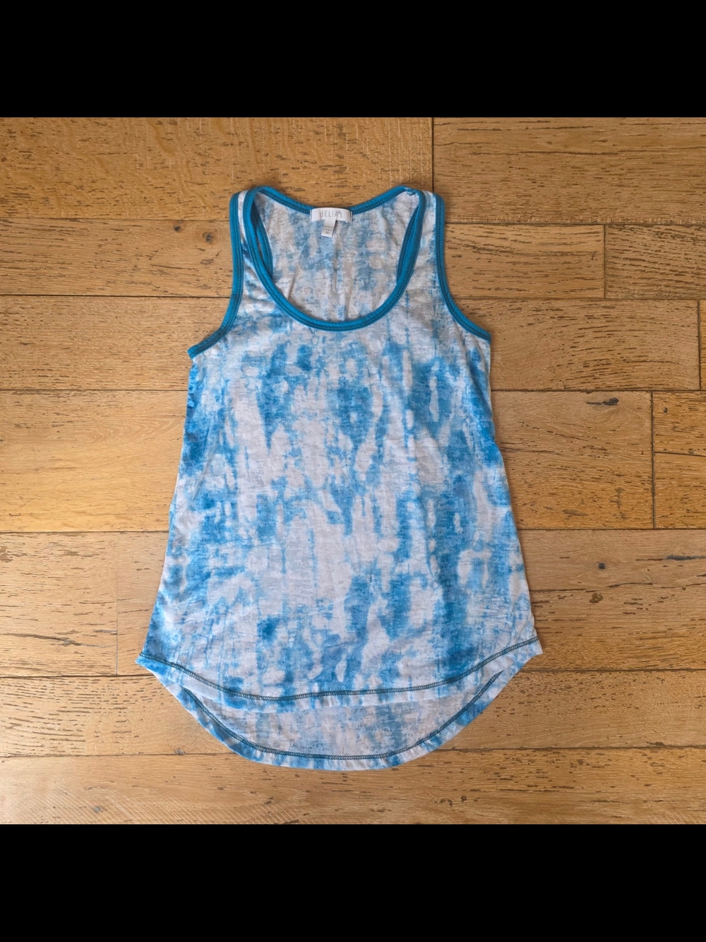 dELiA*s Vintage Blue Tie-Dye Racerback Tank